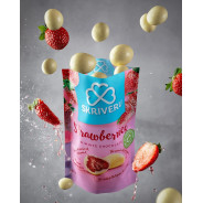 Skrīveru Strawberries in White Chocolate 100g