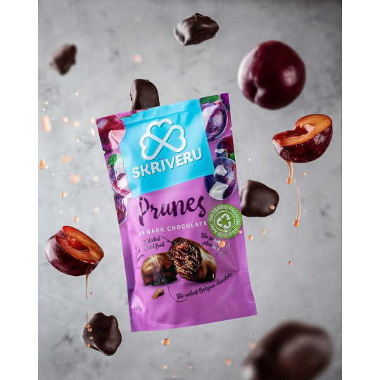 Skrīveru Prunes in Dark Chocolate 110g