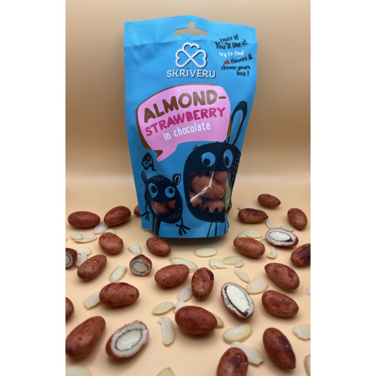 Skrīveru Almond Strawberry in White Chocolate 120g