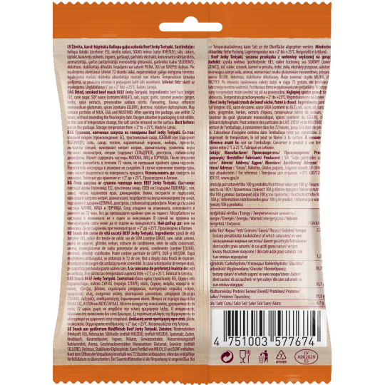 Nākotne Beef Jerky – Teriyaki Flavour 45g