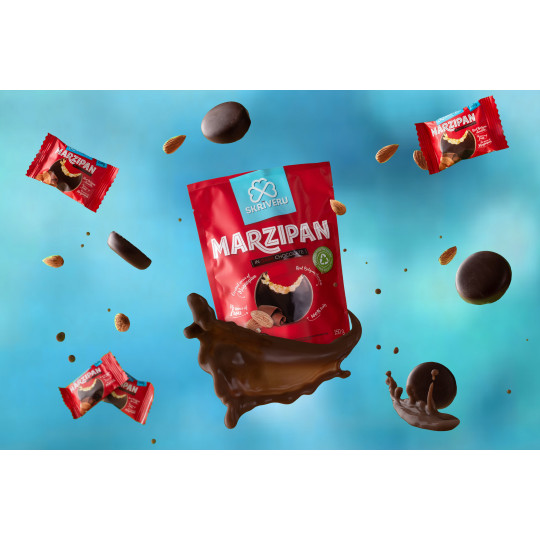 Skrīveru Marzipan Covered in Dark Chocolate 150g