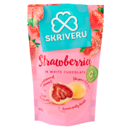 Skrīveru Strawberries in White Chocolate 100g