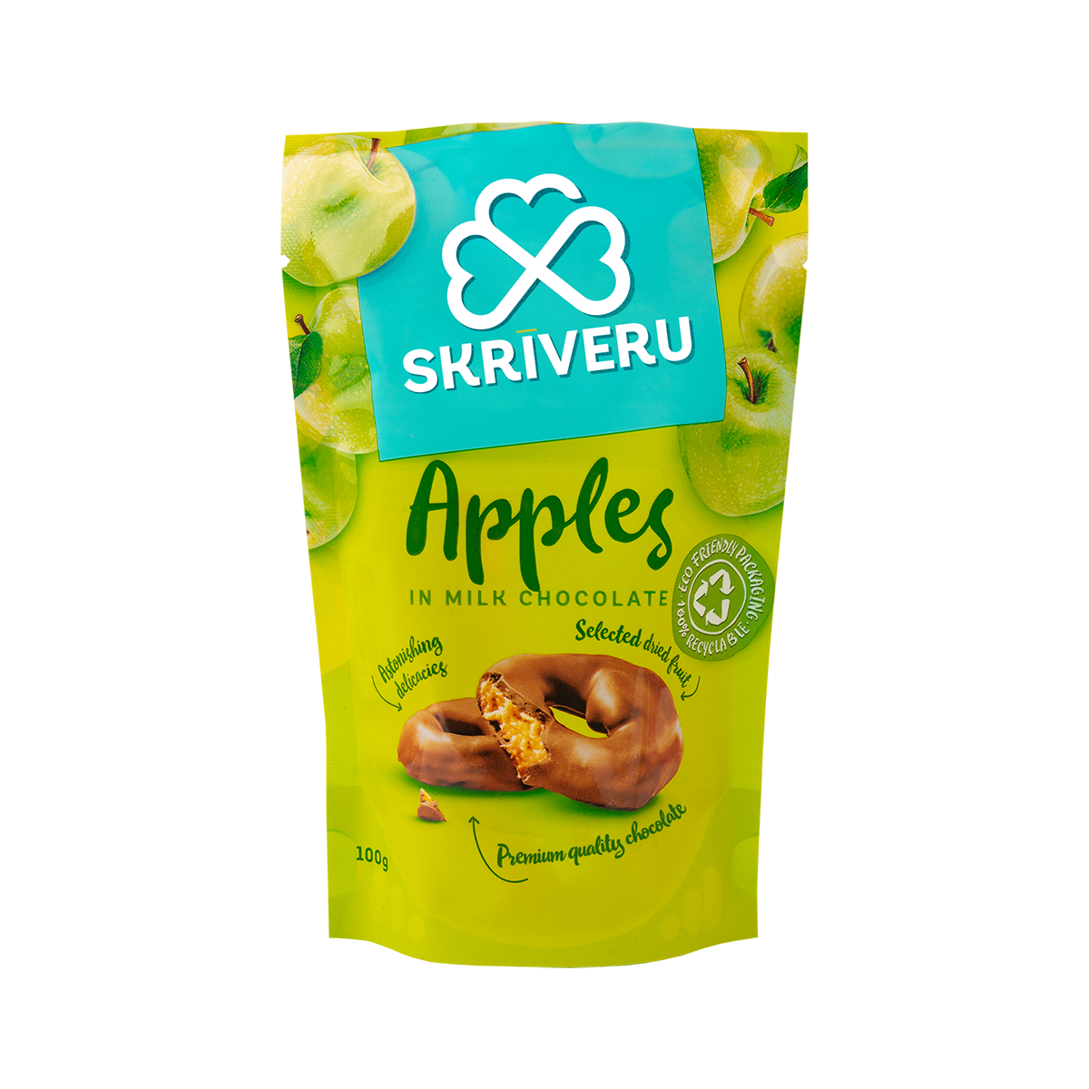 Skrīveru Apples in Milk Chocolate 100g
