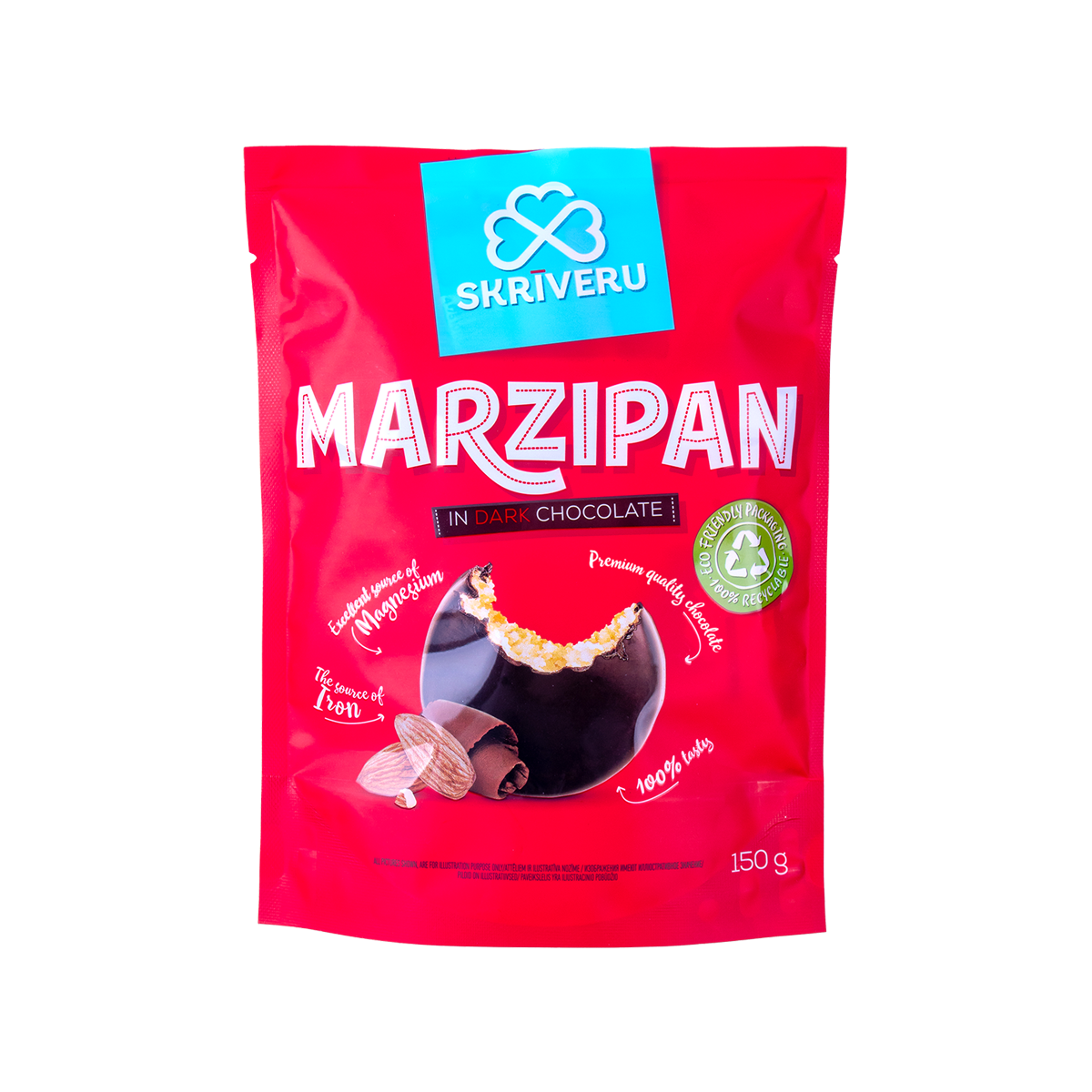 Skrīveru Marzipan Covered in Dark Chocolate 150g