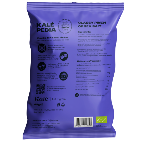 Kalé Organic Kale Chips - Sea Salt (45g Pack)
