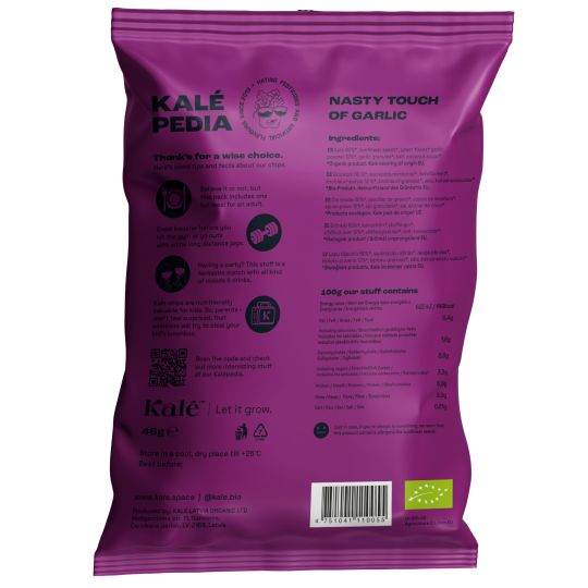 Kalé Organic Kale Chips - Garlic (45g Pack)