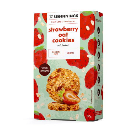 The Beginnings Strawberry Oat Cookies 80g