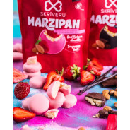 Skrīveru Marzipan in White Chocolate with Strawberry Flavour 150g