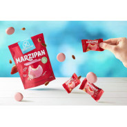 Skrīveru Marzipan in White Chocolate with Strawberry Flavour 150g