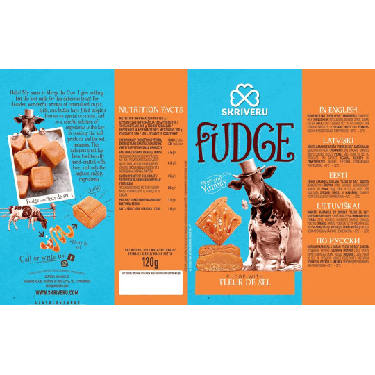 Skrīveru Fudge with Fleur de Sel 120g