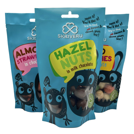Skrīveru Hazelnuts in Milk Chocolate 120g