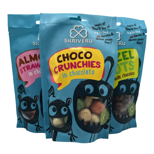 Skrīveru Choco Crunchies in White Chocolate 90g Skrīveru Choco Crunchies in White Chocolate 90g