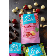 Skrīveru Strawberries in White Chocolate 100g